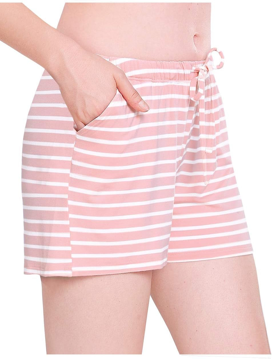 Womens Pajama Shorts Sleep Shorts Stretchy Pajama Pants